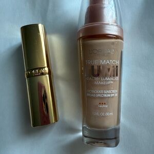 L'Oreal True Match Lumi Foundation and Lipstick - Red Riche